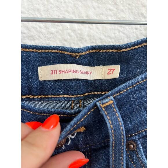 Levi's 311 Shaping Skinny blue jeans Sz 27 - Picture 3 of 5